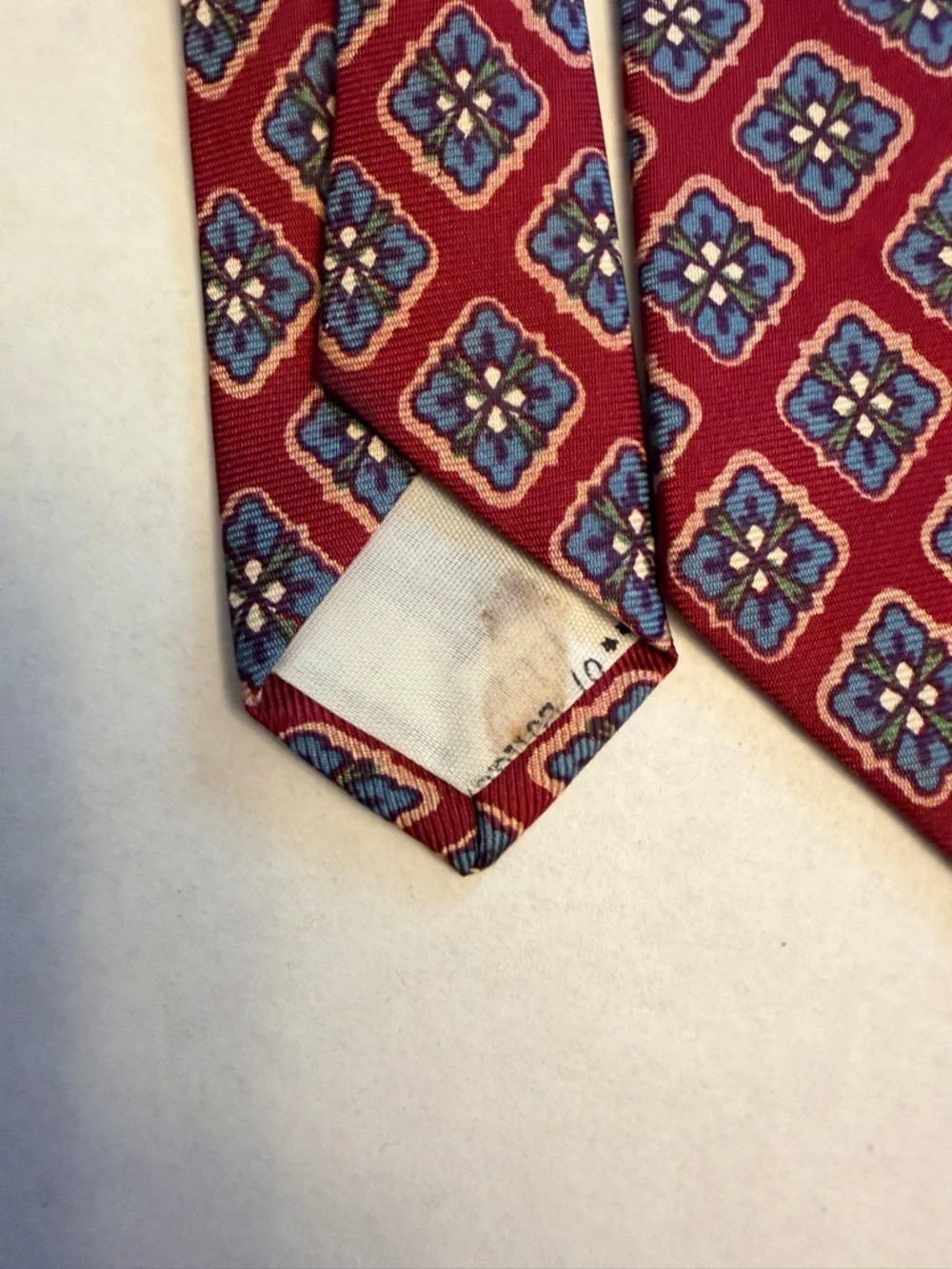 Vintage Liberty‎ of London by Berkley Silk Tie Red Blue Flower Classic 3” Wide